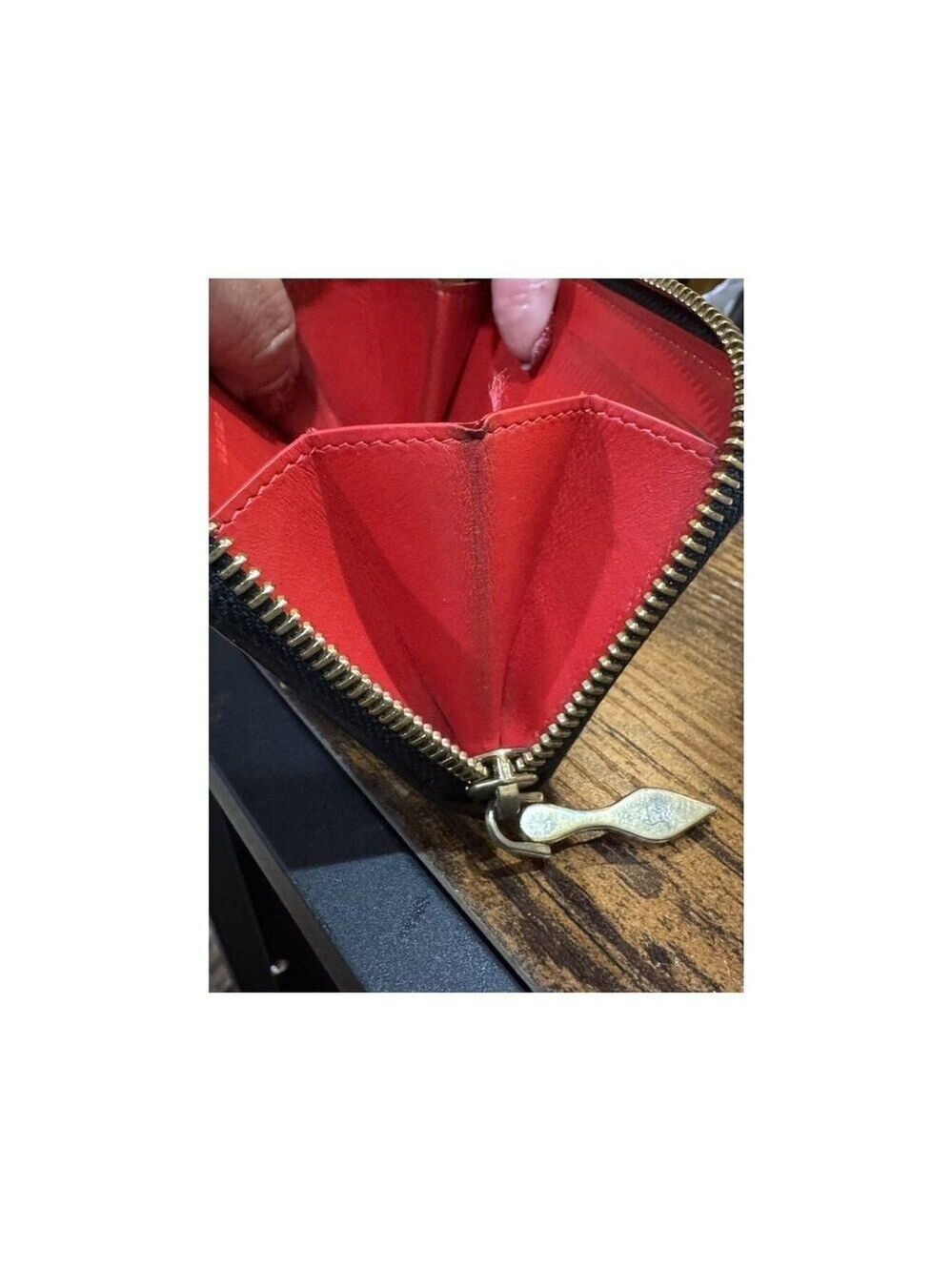 Christian Louboutin Panettone Studded Leather Coin wallet with box and dust bag - Picture 12 of 16